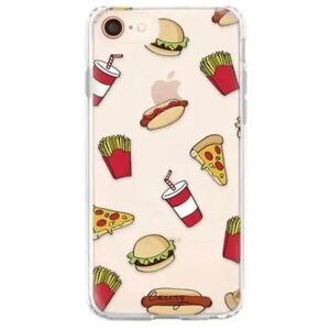 Casery Protective iPhone X iPhone XS Fast Food Hybrid Case for Clear Pattern